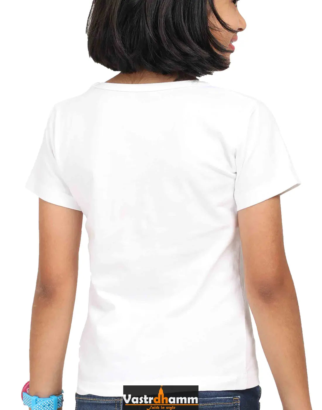 Shiv Ji Divine Power Round Neck Half Sleeve Classic T-Shirts for Girl Vastrdhamm