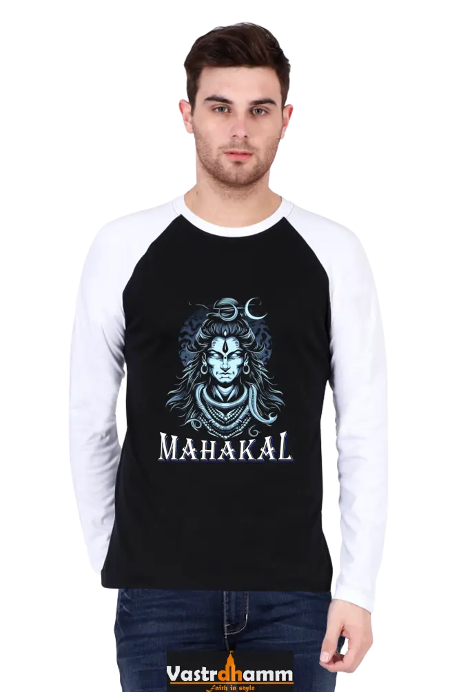 Shiv Ji Eternal Raglan Full Sleeve T-Shirts for Men Vastrdhamm