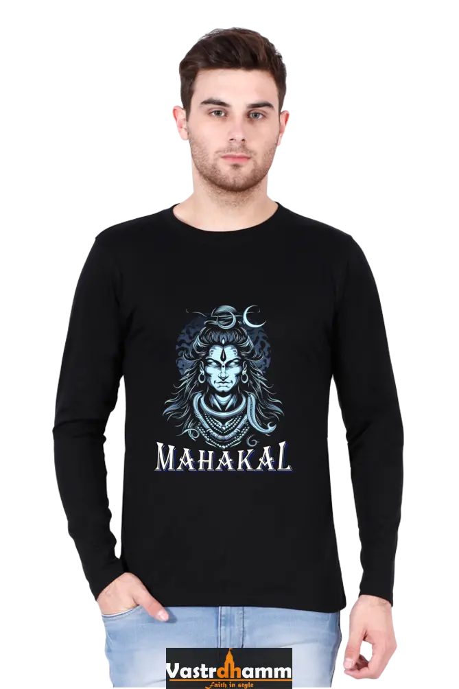 Shiv Ji Eternal Round Neck Full Sleeve T-Shirts for Men Vastrdhamm