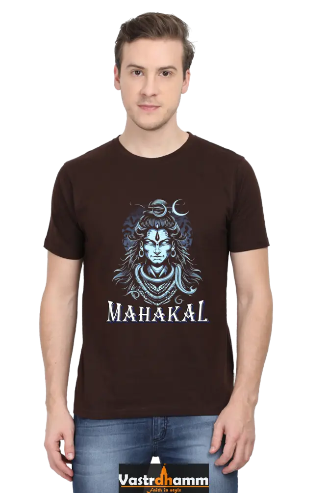 Shiv Ji Eternal Round Neck Half Sleeve Classic T-Shirts for Men Vastrdhamm