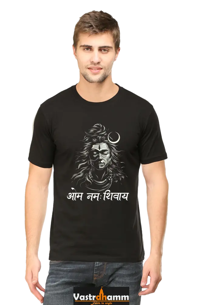 Shiv Ji Eternal Round Neck Half Sleeve Classic T-Shirts for Men Vastrdhamm