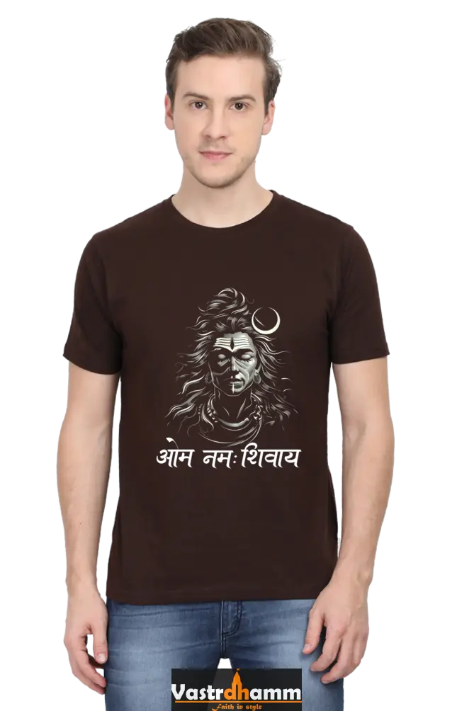 Shiv Ji Eternal Round Neck Half Sleeve Classic T-Shirts for Men Vastrdhamm
