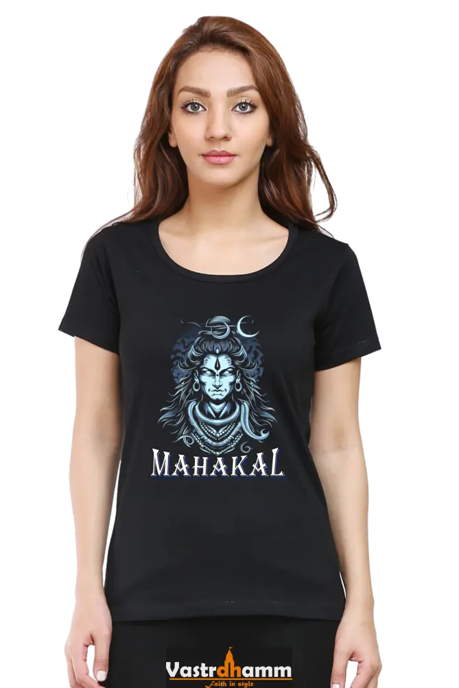 Shiv Ji Eternal Round Neck Half Sleeve Classic T-Shirts for Women Vastrdhamm