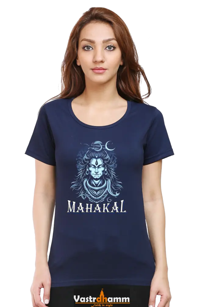 Shiv Ji Eternal Round Neck Half Sleeve Classic T-Shirts for Women Vastrdhamm