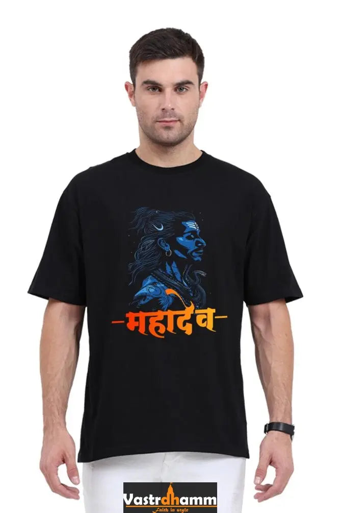 Shiv Ji Kailash Oversized Classic T-Shirts for Men Vastrdhamm