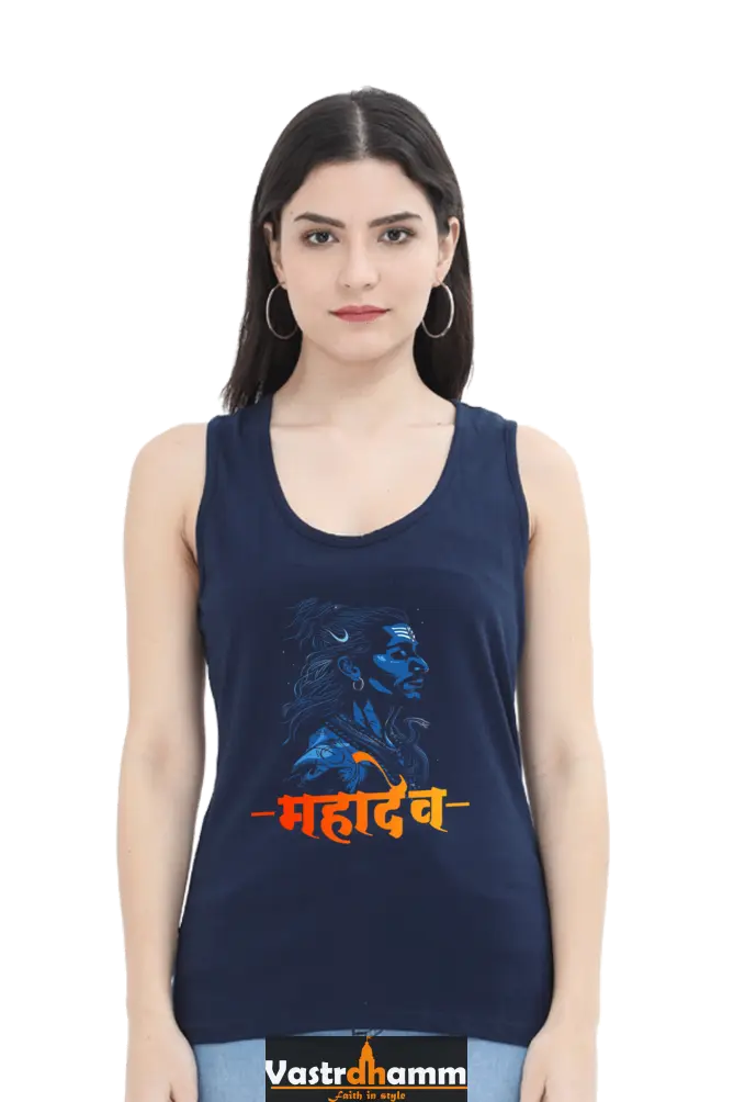Shiv Ji Kailash Tank Top T-Shirts for Women Vastrdhamm