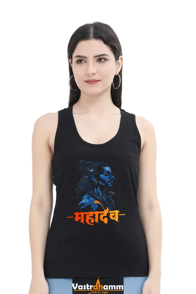 Shiv Ji Kailash Tank Top T-Shirts for Women Vastrdhamm
