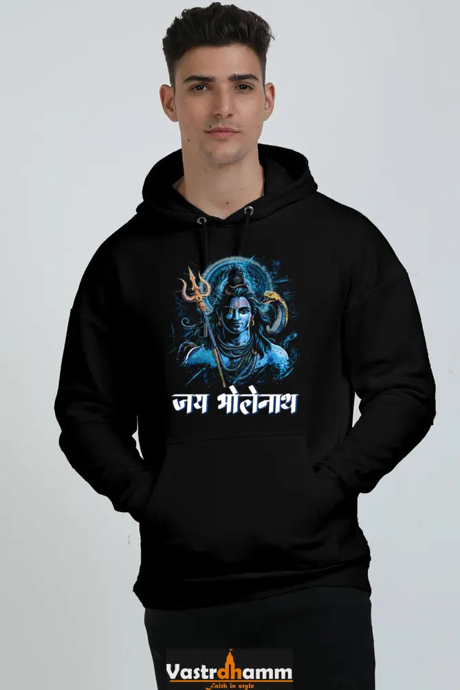Shiv Ji Meditation Oversized Hooded Sweatshirt T-Shirts for Men Vastrdhamm