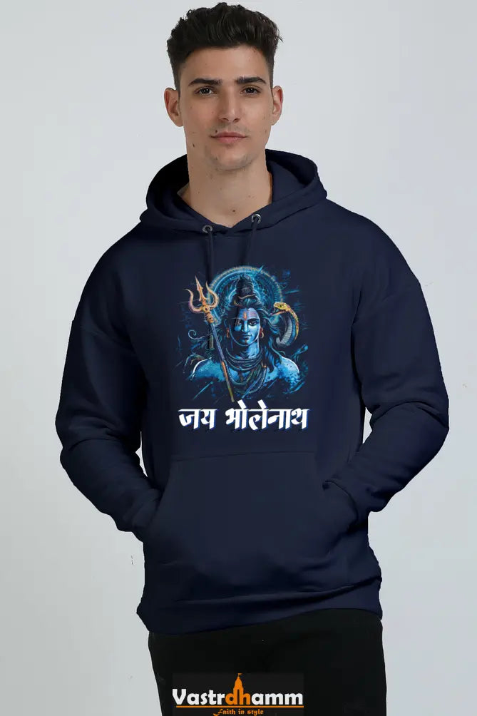 Shiv Ji Meditation Oversized Hooded Sweatshirt T-Shirts for Men Vastrdhamm