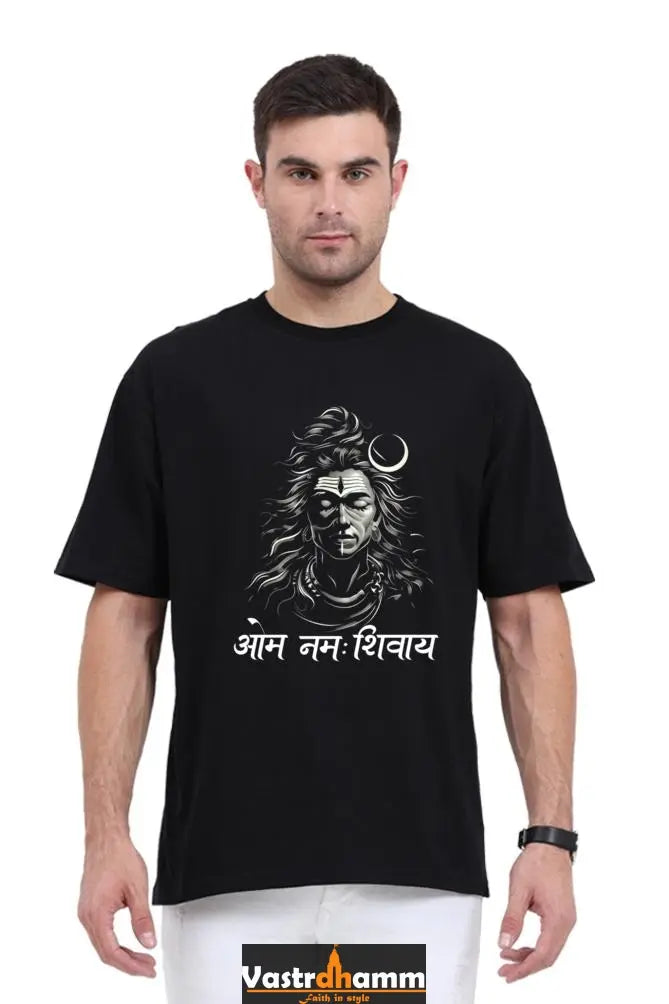 Shiv Ji Om Namah Shivaya Oversized Classic T-Shirts for Men Vastrdhamm
