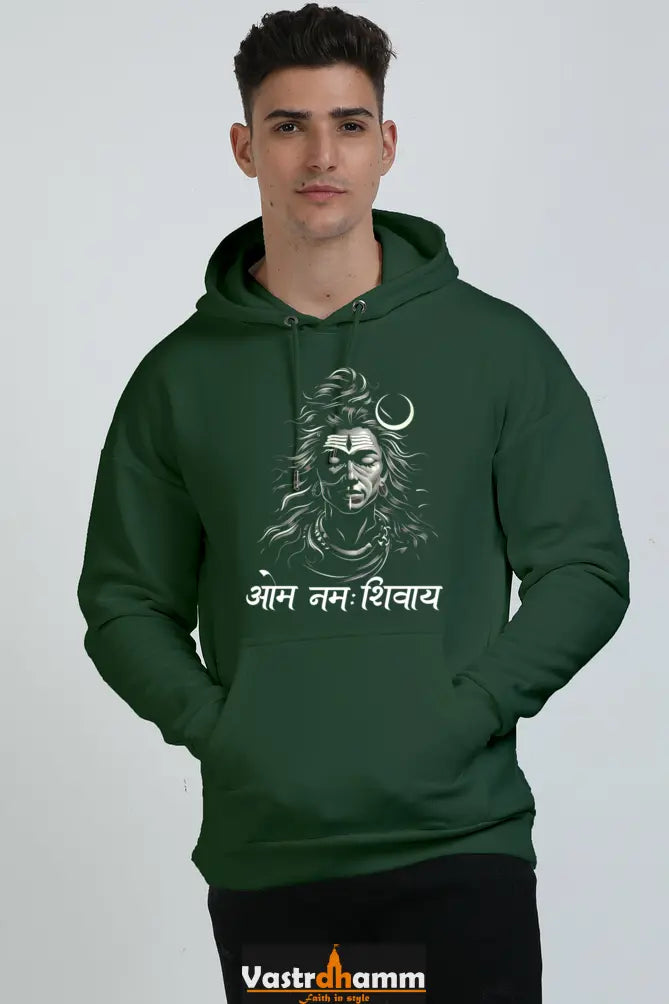 Shiv Ji Om Namah Shivaya Oversized Hooded Sweatshirt T-Shirts for Men Vastrdhamm