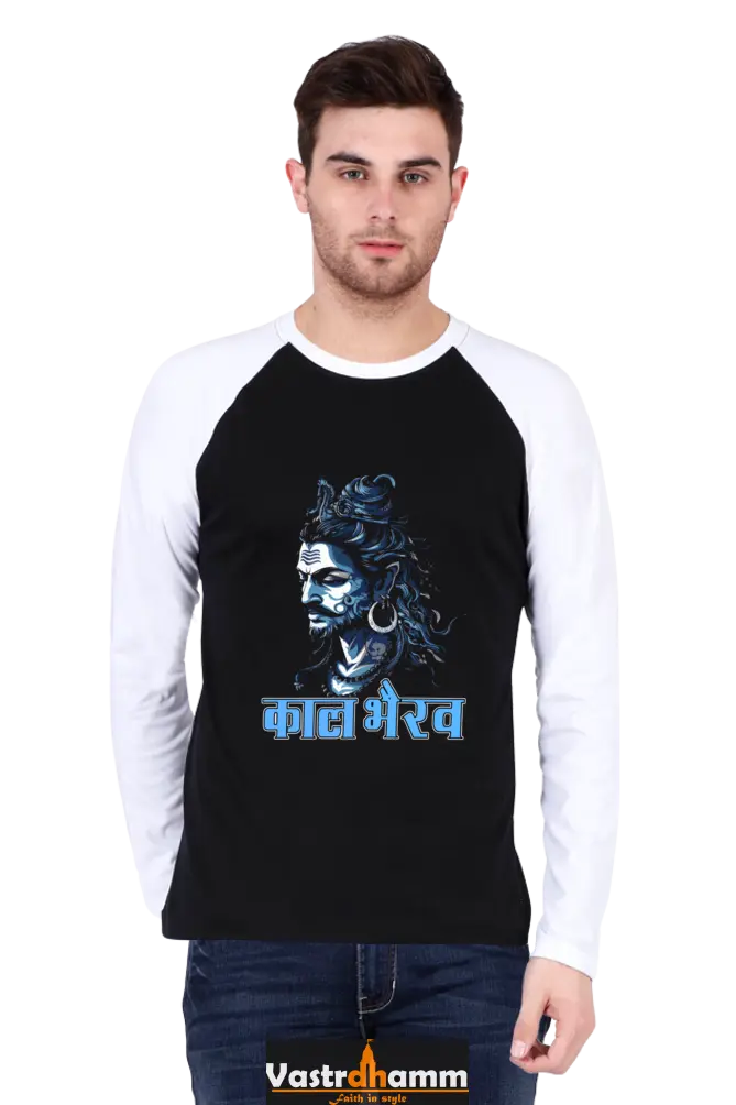 Shiv Ji Rudra Raglan Full Sleeve T-Shirts for Men Vastrdhamm