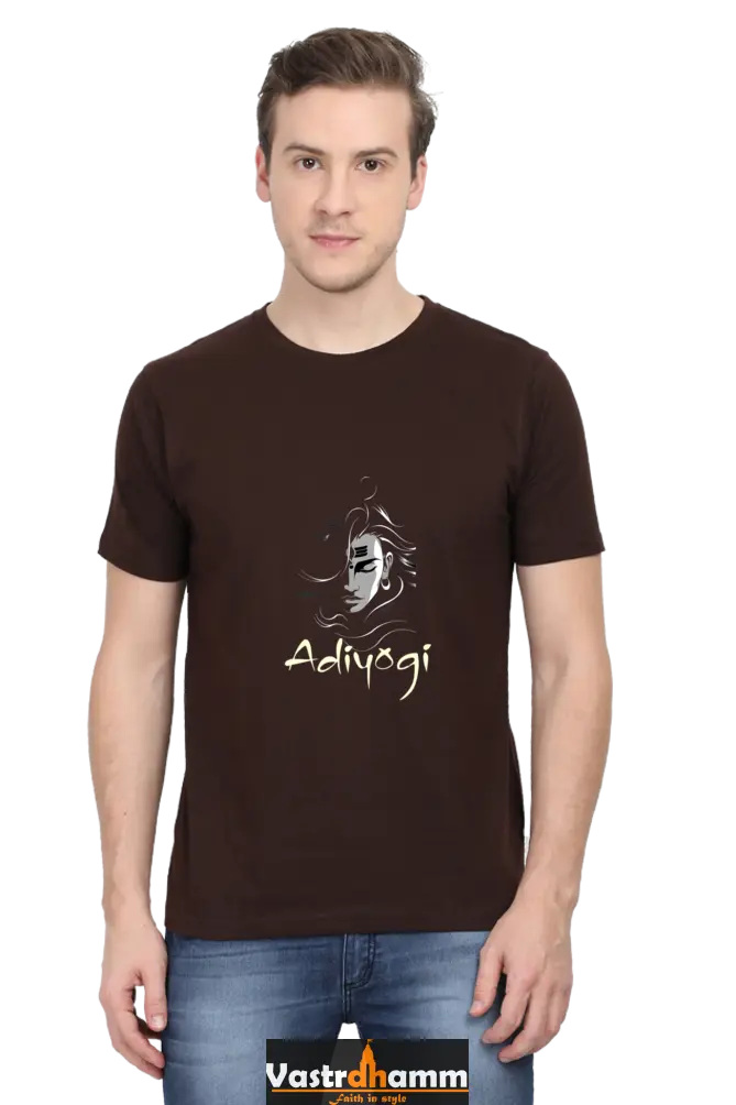 Shiv Ji Third Eye Round Neck Half Sleeve Classic T-Shirts for Men Vastrdhamm