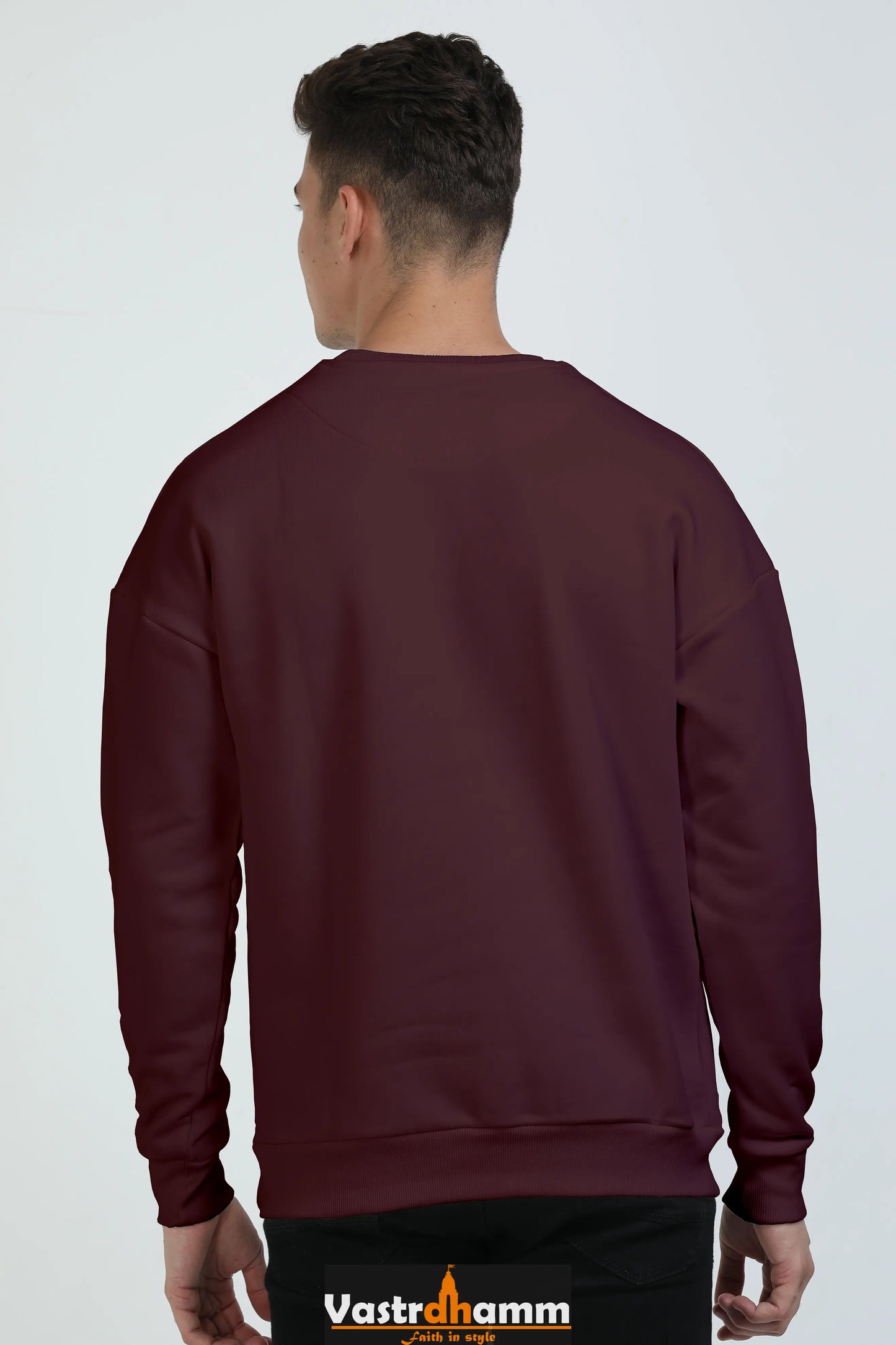 Shiv Ji Warrior Spirit Oversized Sweatshirt T-Shirts for Men Vastrdhamm
