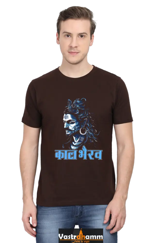 Shiv Ji Warrior Spirit Round Neck Half Sleeve Classic T-Shirts for Men Vastrdhamm