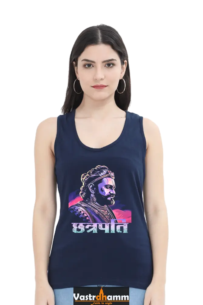 Shivaji Maharaj Courage Tank Top T-Shirts for Women Vastrdhamm