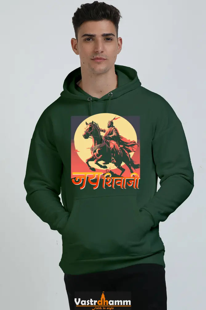 Shivaji Maharaj Valor Oversized Hooded Sweatshirt T-Shirts for Men Vastrdhamm