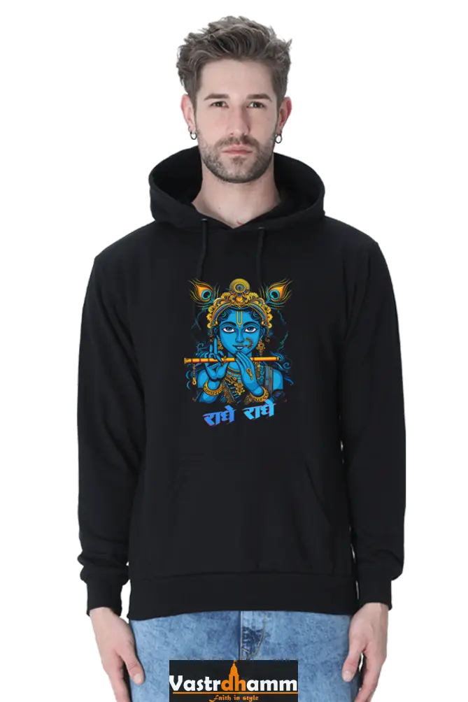 Shree Krishan Divine Love Hoodie Sweatshirt T-Shirts for Men Vastrdhamm