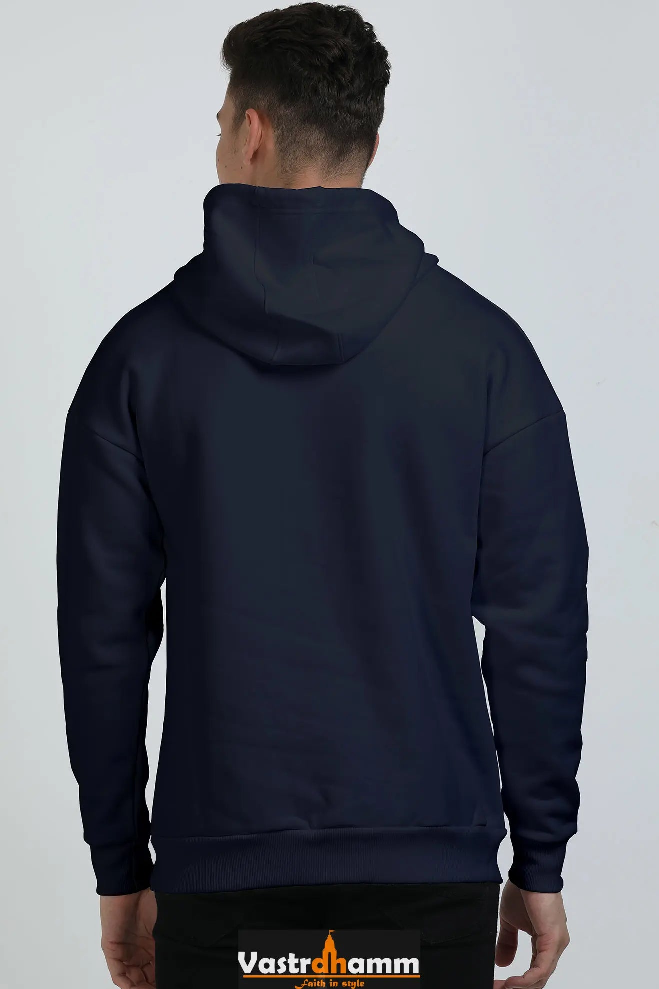 Shree Krishan Govardhan Protector Oversized Hooded Sweatshirt T-Shirts for Men Vastrdhamm