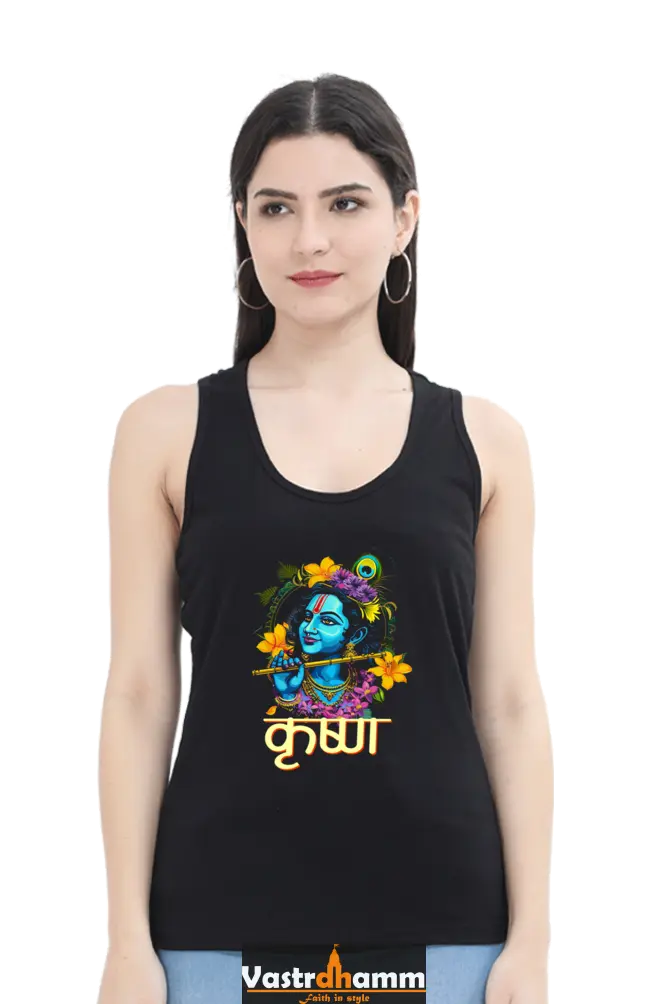 Shree Krishan Govardhan Protector Tank Top T-Shirts for Women Vastrdhamm