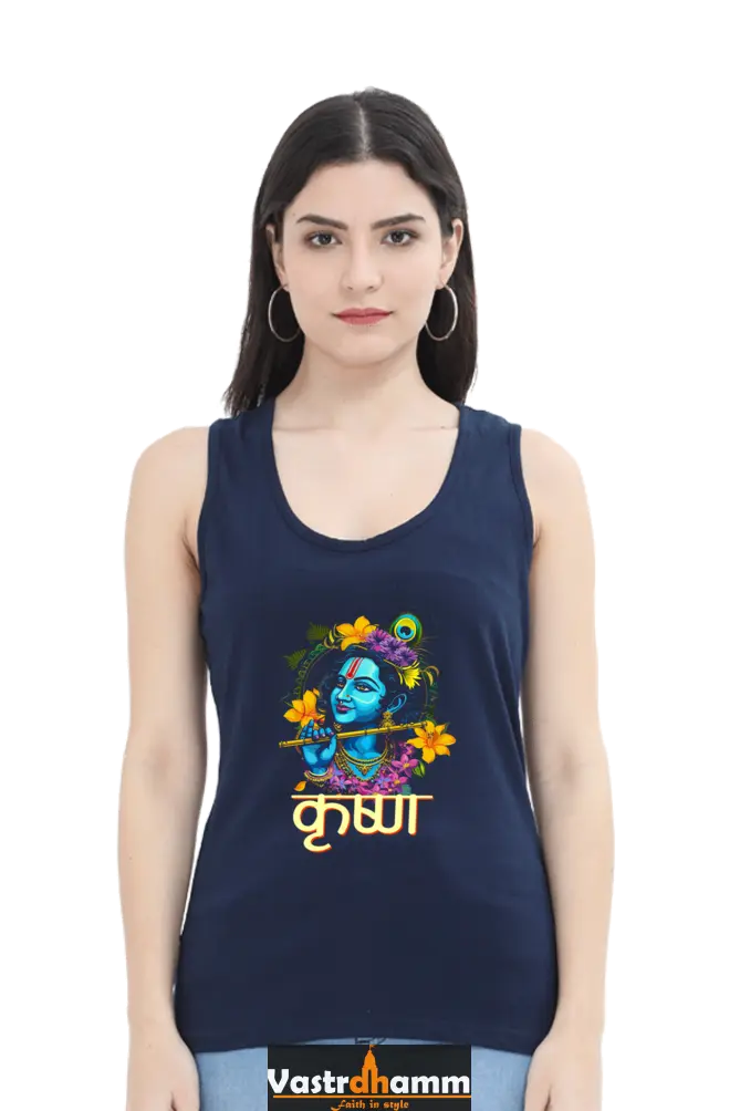 Shree Krishan Govardhan Protector Tank Top T-Shirts for Women Vastrdhamm