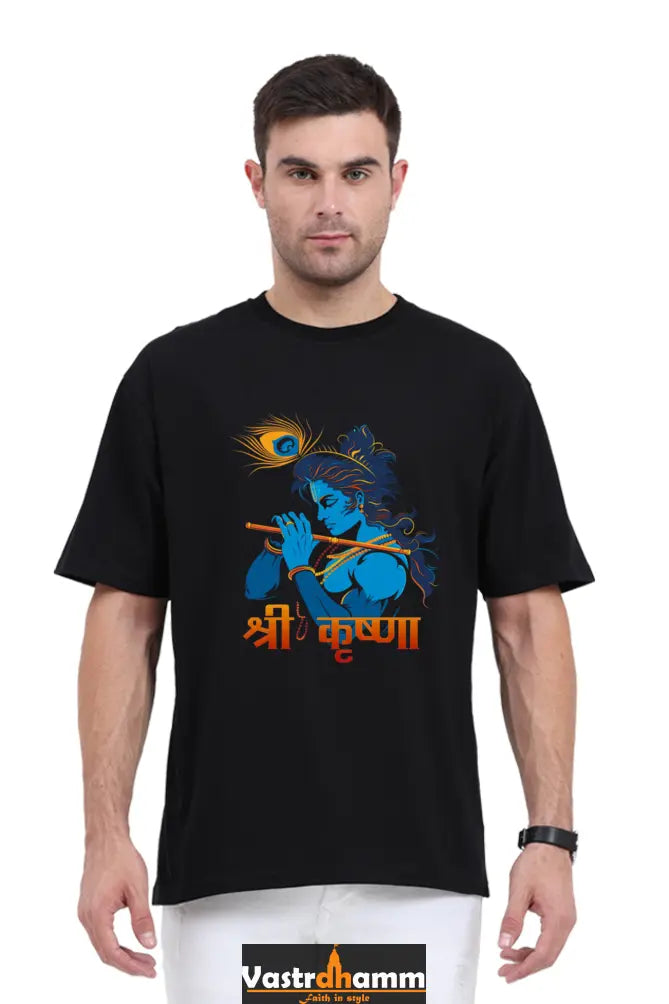 Shree Krishan Radha Krishna Oversized Classic T-Shirts for Men Vastrdhamm