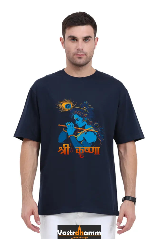 Shree Krishan Radha Krishna Oversized Classic T-Shirts for Men Vastrdhamm