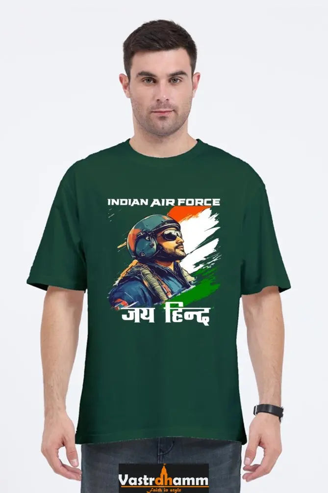 Sky Warriors: Indian Air Force Oversized Classic T-Shirts for Men Vastrdhamm