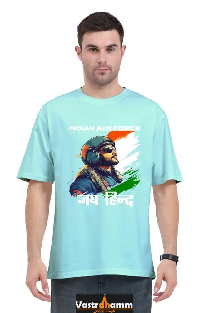 Sky Warriors: Indian Air Force Oversized Classic T-Shirts for Men Vastrdhamm