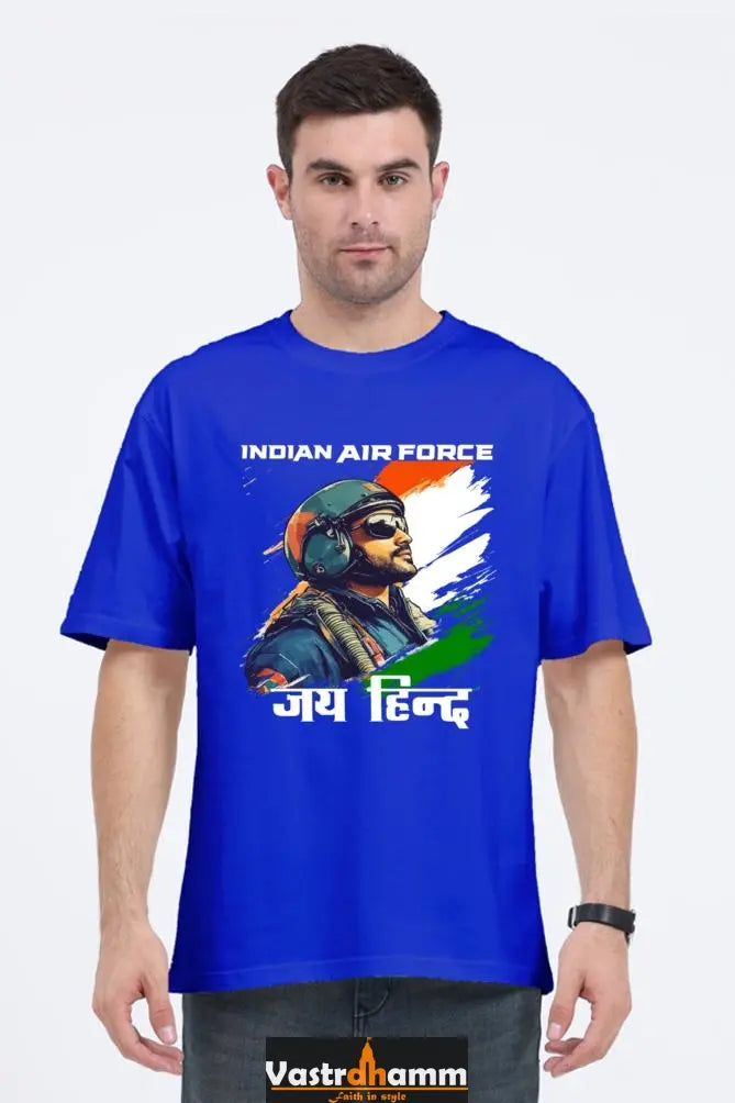 Sky Warriors: Indian Air Force Oversized Classic T-Shirts for Men Vastrdhamm