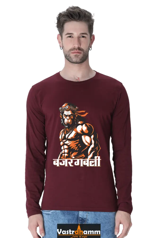 Unyielding Hanuman Ji Round Neck Full Sleeve Vastrdhamm
