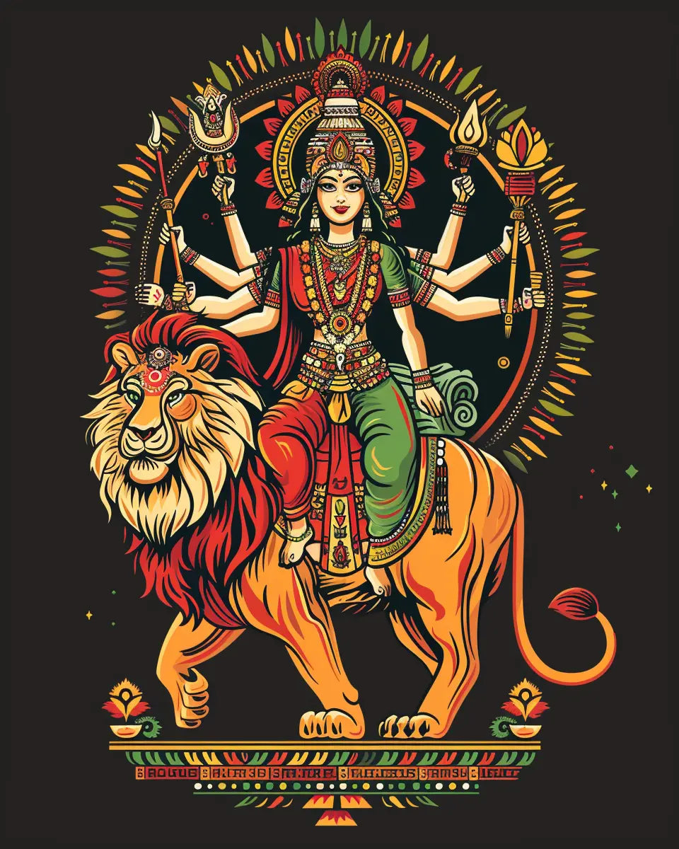 Maa Durga T-shirt Vastrdhamm