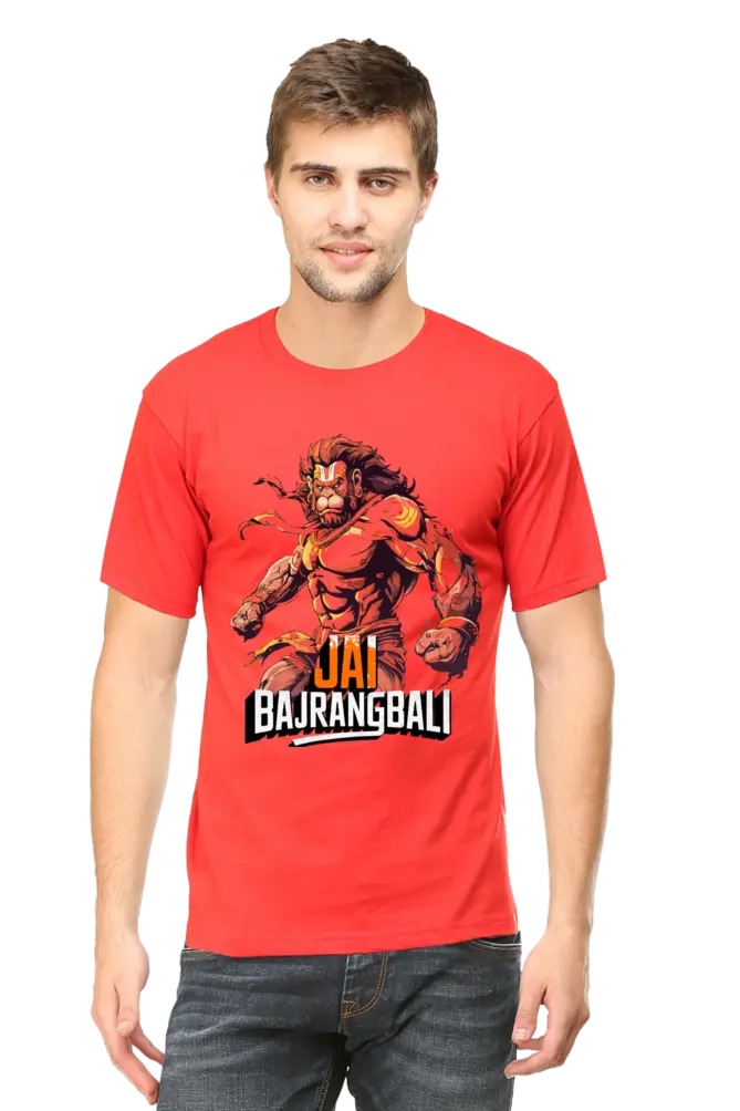 Jay Bajrang Bali The Mighty Protector T-Shirt | Regular Fit Vastrdhamm