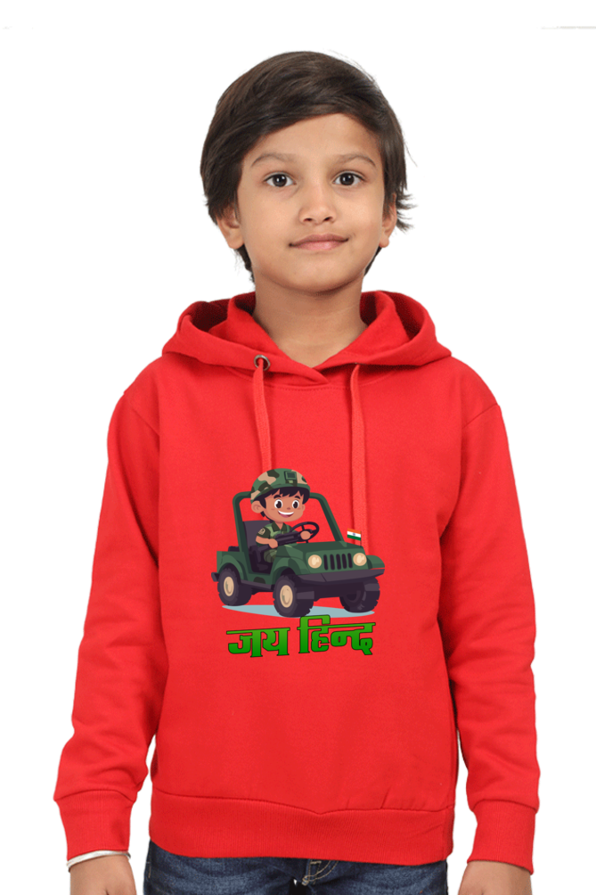 Jai Hind Hoodie Sweatshirt T-Shirt for Boys Vastrdhamm