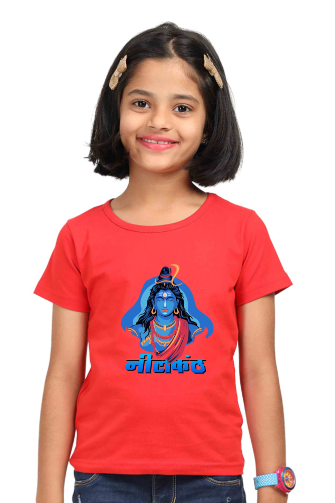 Shiv Ji Devotion Round Neck Half Sleeve Classic T-Shirts for Girl Vastrdhamm