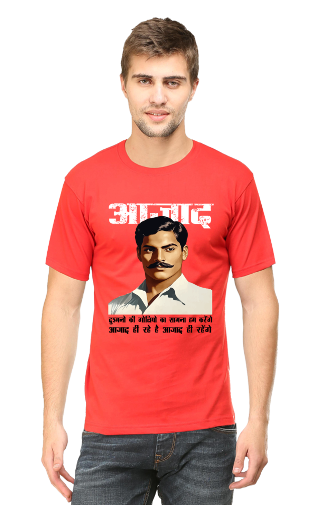 Chandra Shekhar Azad Spirit Round Neck Half Sleeve Classic T-Shirts for Men Vastrdhamm