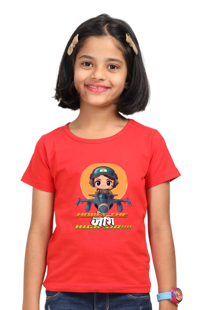 India’s Future Round Neck Half Sleeve Classic T-Shirts for Girls Vastrdhamm