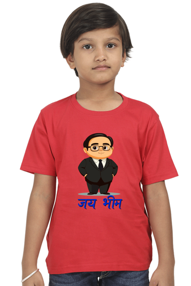 Ambedkar Social Justice Round Neck Half Sleeve Classic T-Shirts for Boy Vastrdhamm