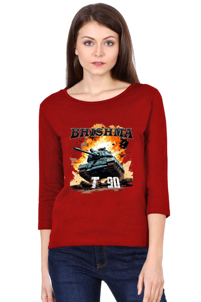 Bhishma T-90 Pride Round Neck Full Sleeve T-Shirts for Women Vastrdhamm