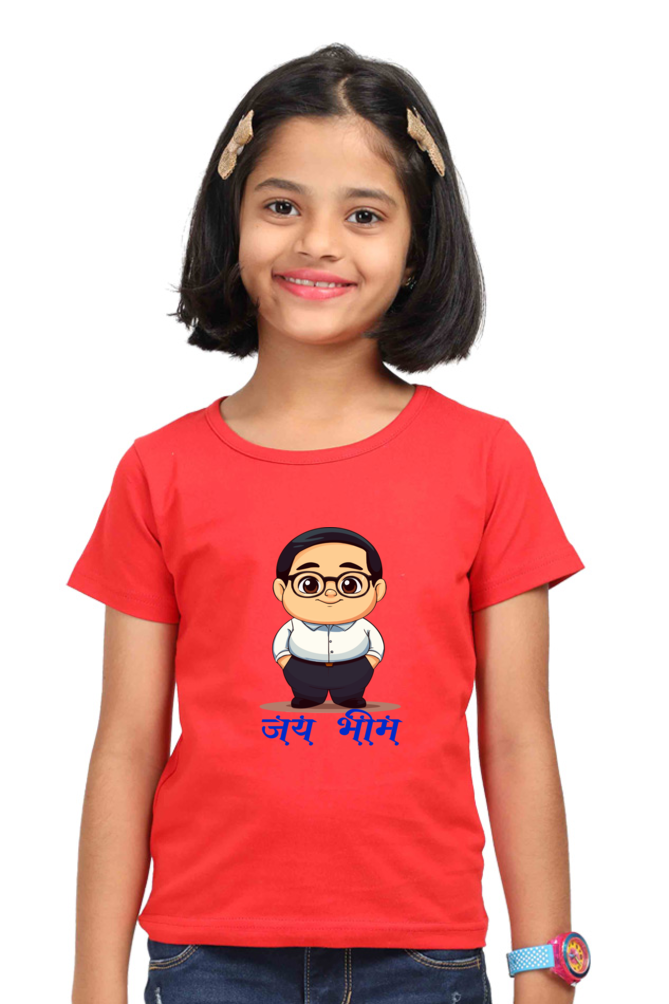 Ambedkar Social Justice Round Neck Half Sleeve Classic T-Shirts for Girl Vastrdhamm