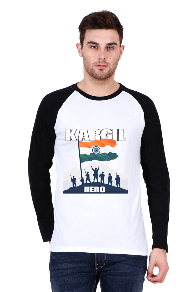 Kargil Hero: Braveheart Tribute Raglan Full Sleeve T-Shirts for Men Vastrdhamm