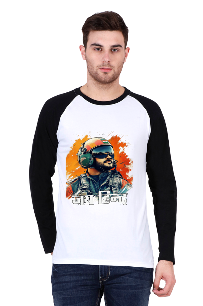 Sky Warriors: Indian Air Force Raglan Full Sleeve T-Shirts for Men Vastrdhamm