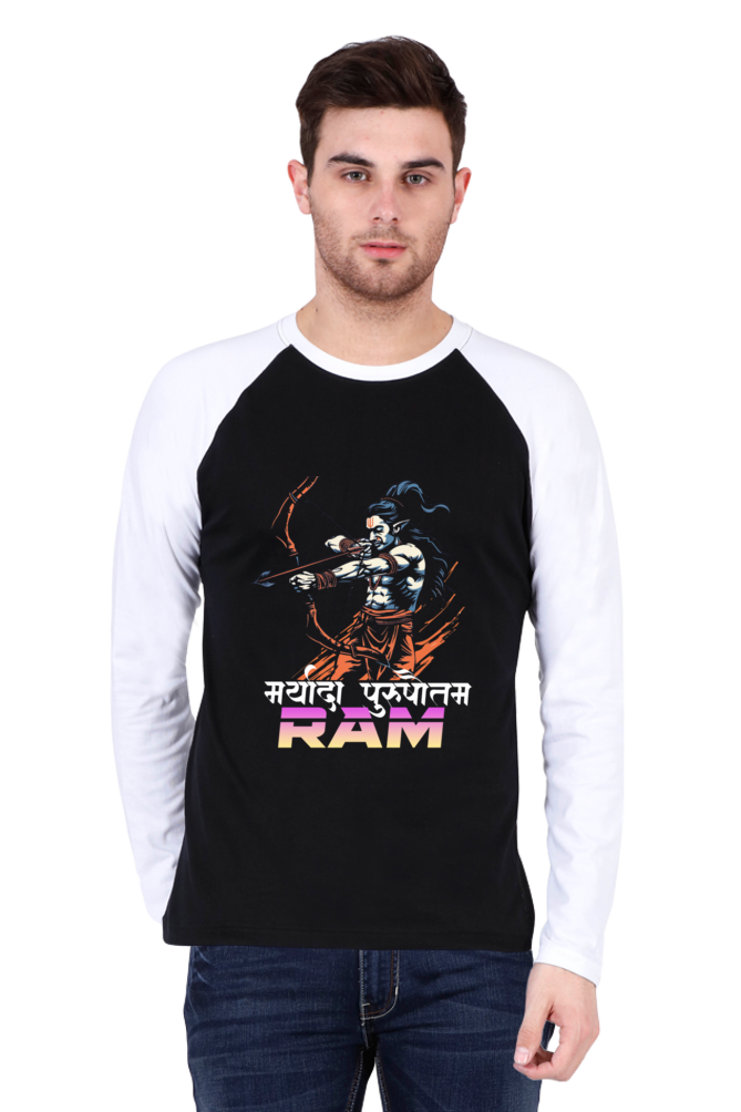 Ram Ji Ramayana Legacy Raglan Full Sleeve T-Shirts for Men Vastrdhamm