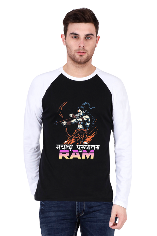 Ram Ji Ramayana Legacy Raglan Full Sleeve T-Shirts for Men Vastrdhamm