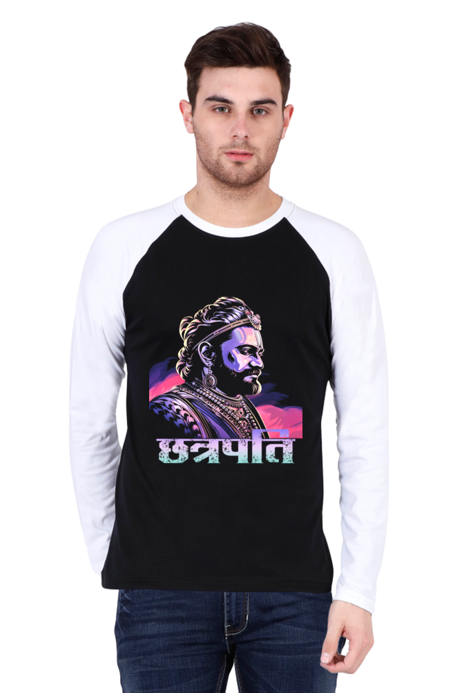 Shivaji Maharaj Courage Raglan Full Sleeve T-Shirts for Men Vastrdhamm