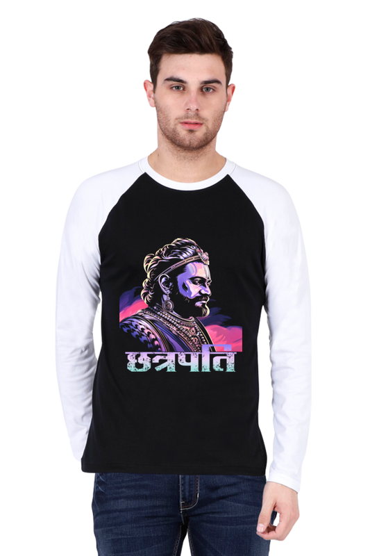 Shivaji Maharaj Courage Raglan Full Sleeve T-Shirts for Men Vastrdhamm