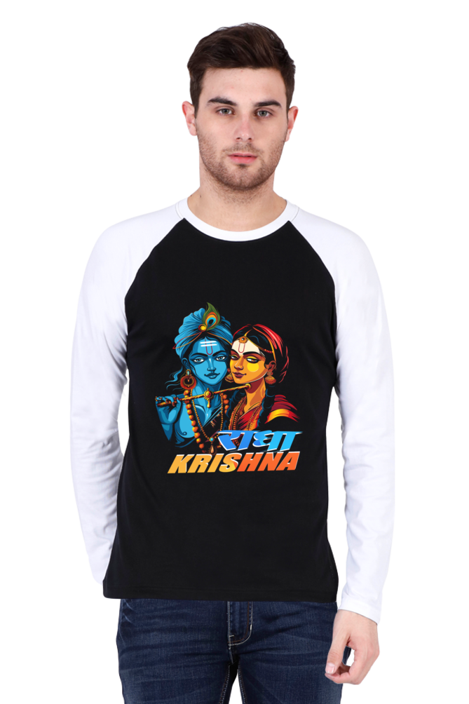 Shree Krishan Gita Wisdom Raglan Full Sleeve T-Shirts for Men Vastrdhamm