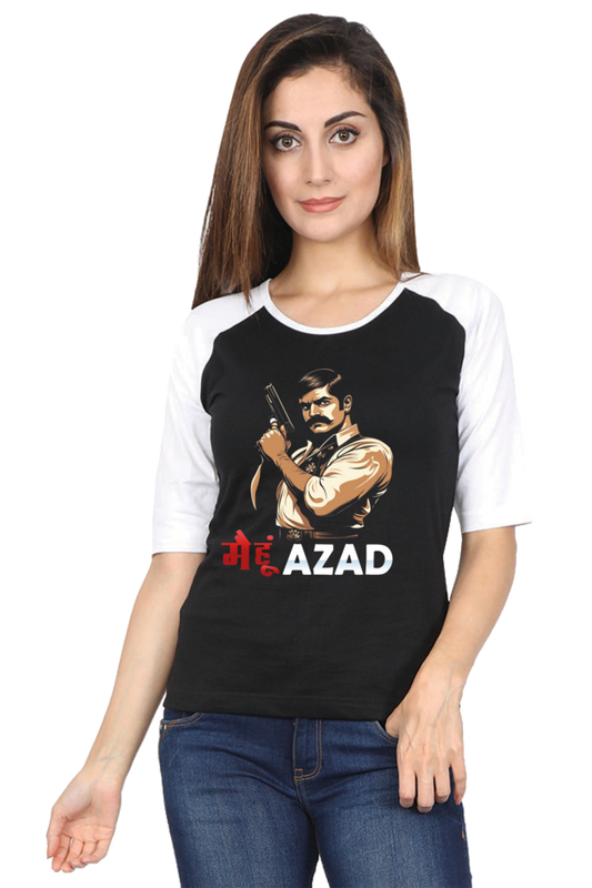 Chandra Shekhar Azad Revolution Raglan Full Sleeve T-Shirts for Women