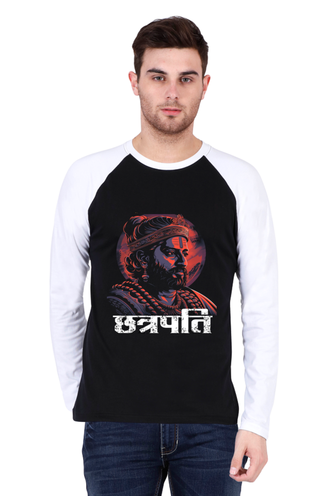 Shivaji Maharaj Protector Raglan Full Sleeve T-Shirts for Men Vastrdhamm