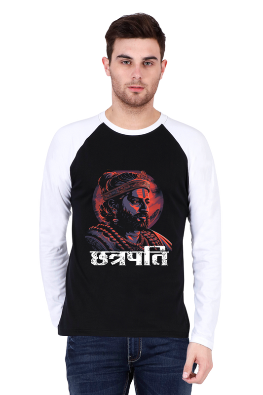 Shivaji Maharaj Protector Raglan Full Sleeve T-Shirts for Men Vastrdhamm